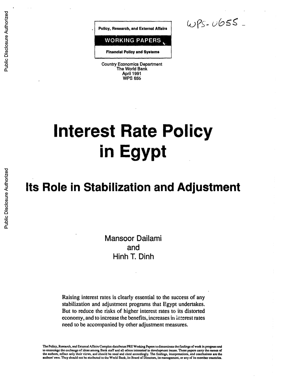 World Bank Document