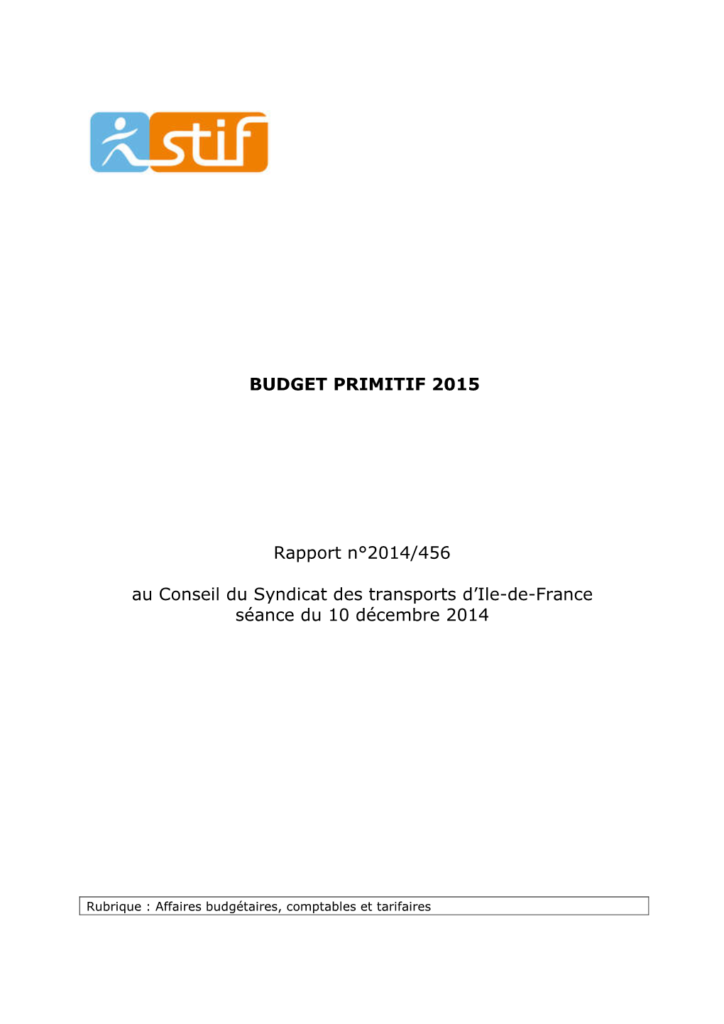 Budget Primitif 2008