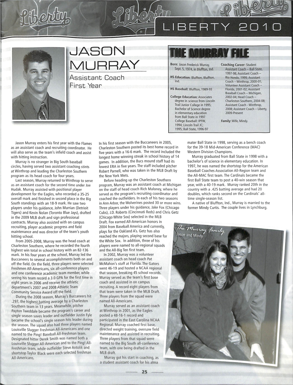 Immmmfhe Born: Jason Frederick Murray, Coaching Career: Student MURRAY Sept