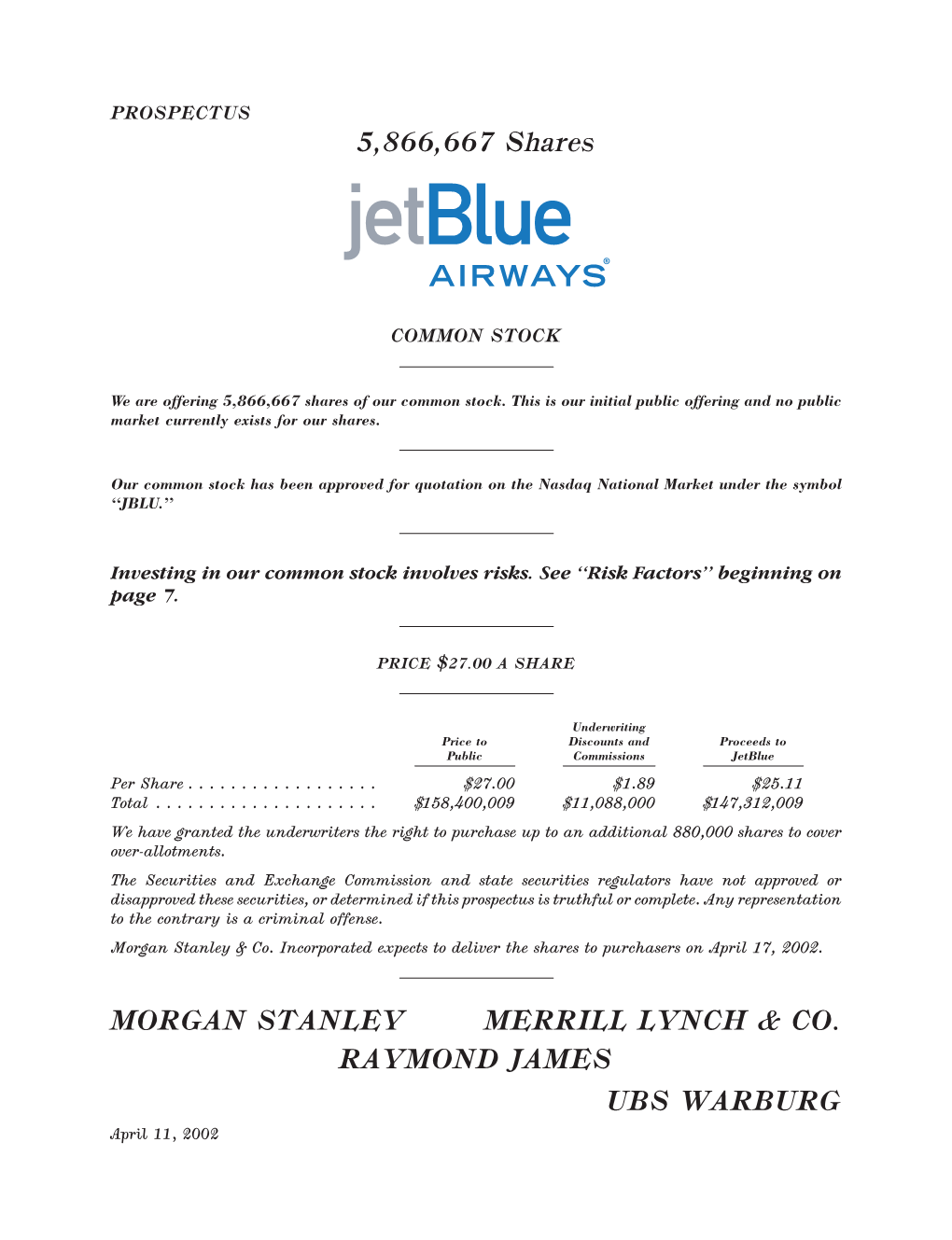 Jetblue Airways Corporation