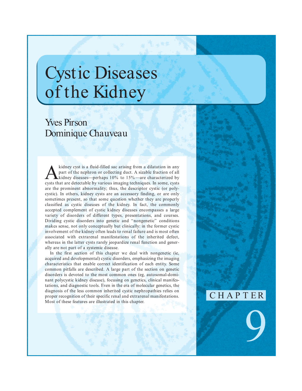 Cystic Diseases of the Kidney