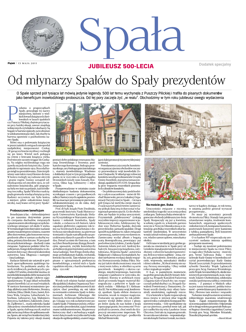 Od Młynarzy Spałów Do Spały Prezydentów