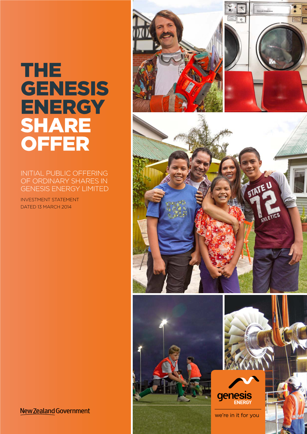 The GENESIS Energy Share Offer Investment Statement Dated 13 March 2014 the GENESIS Energy Share Offer