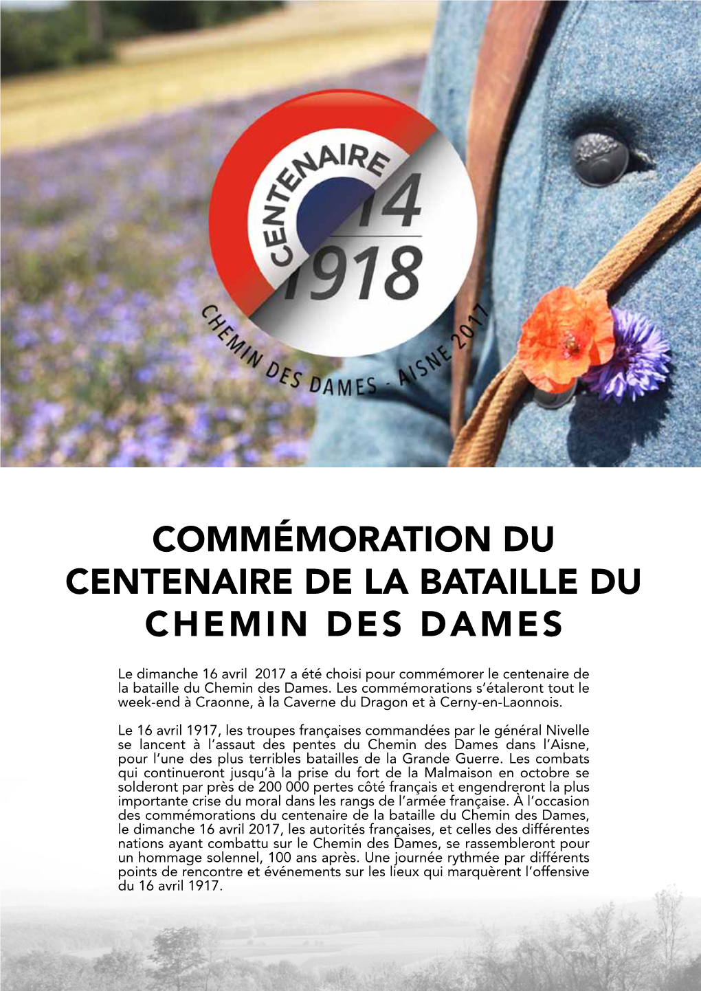 Commémoration Du Centenaire De La Bataille Du Chemin Des Dames