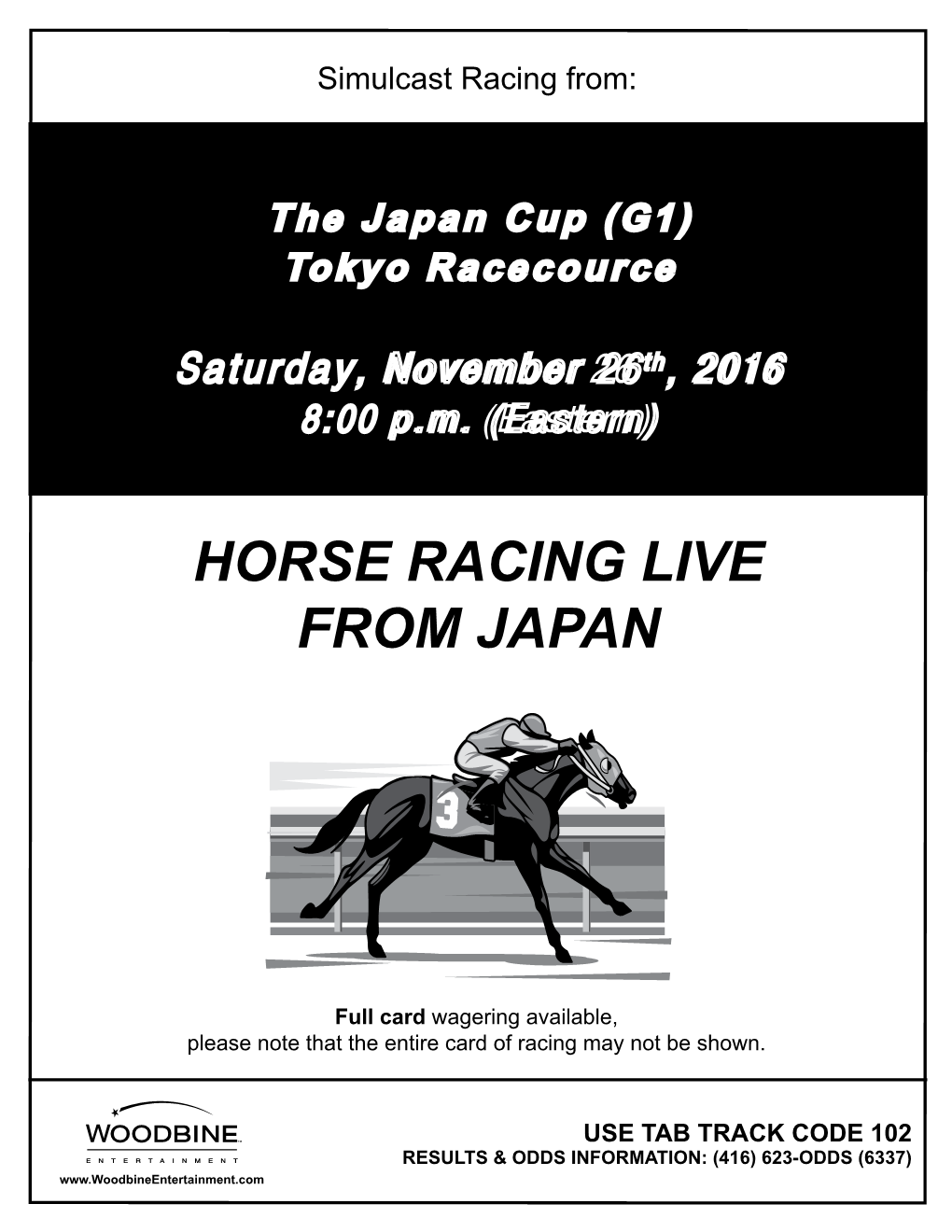 Horse Racing Live from Japan