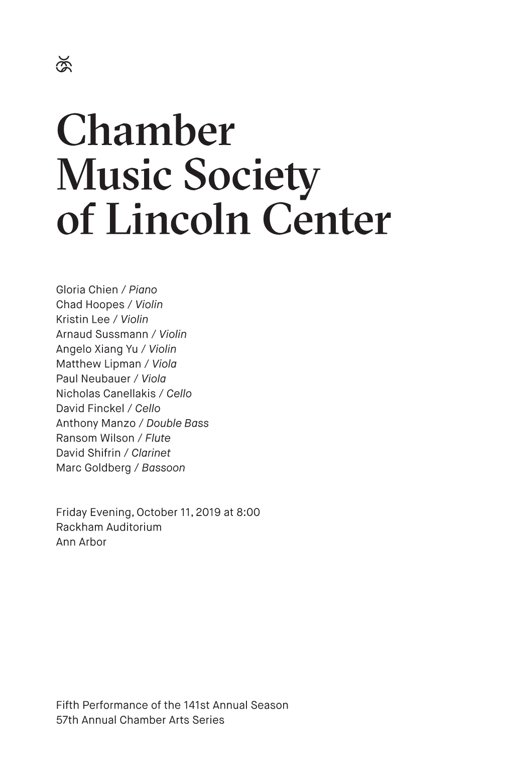 Chamber Music Society of Lincoln Center