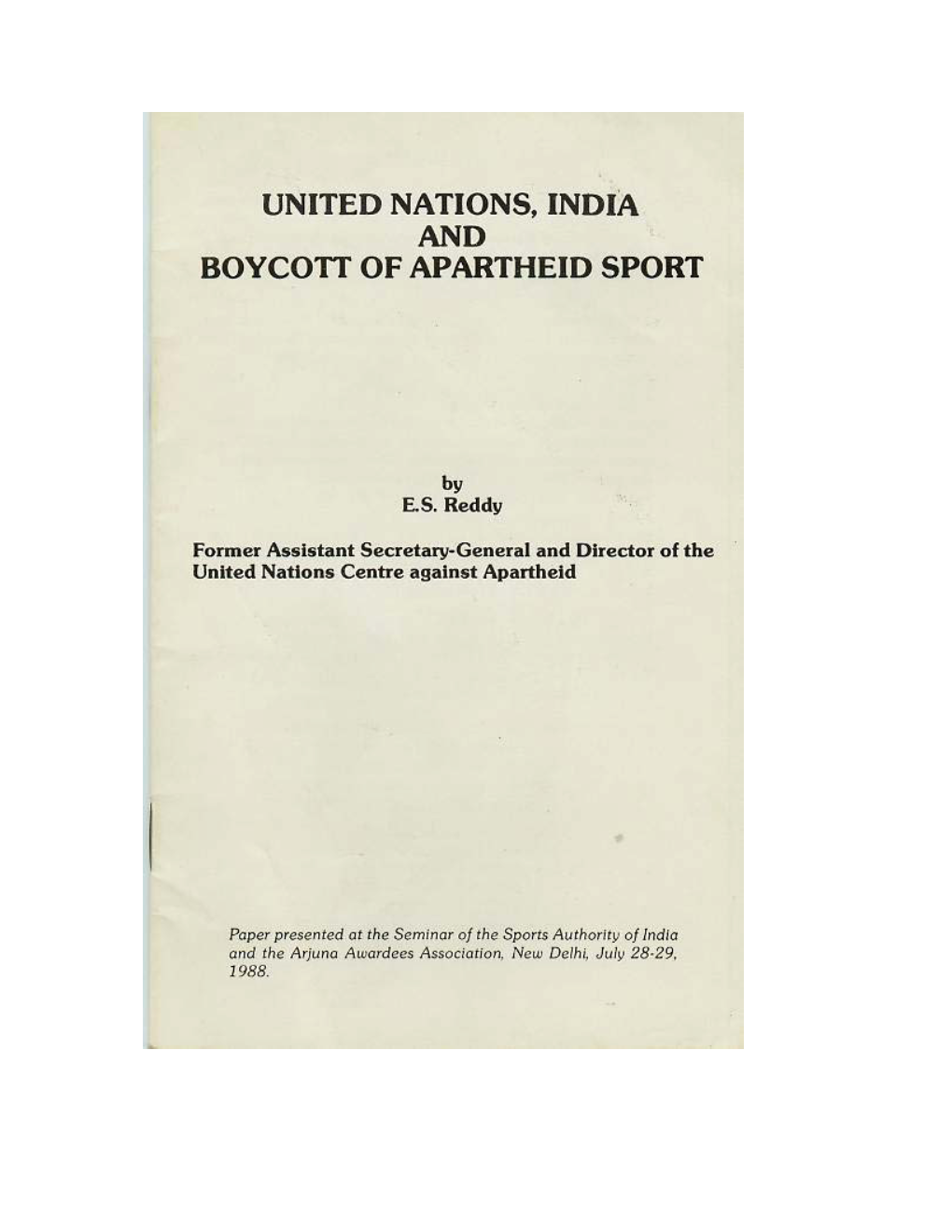 UN, India, Apartheid Sport, Pamphlet, Full.Pdf