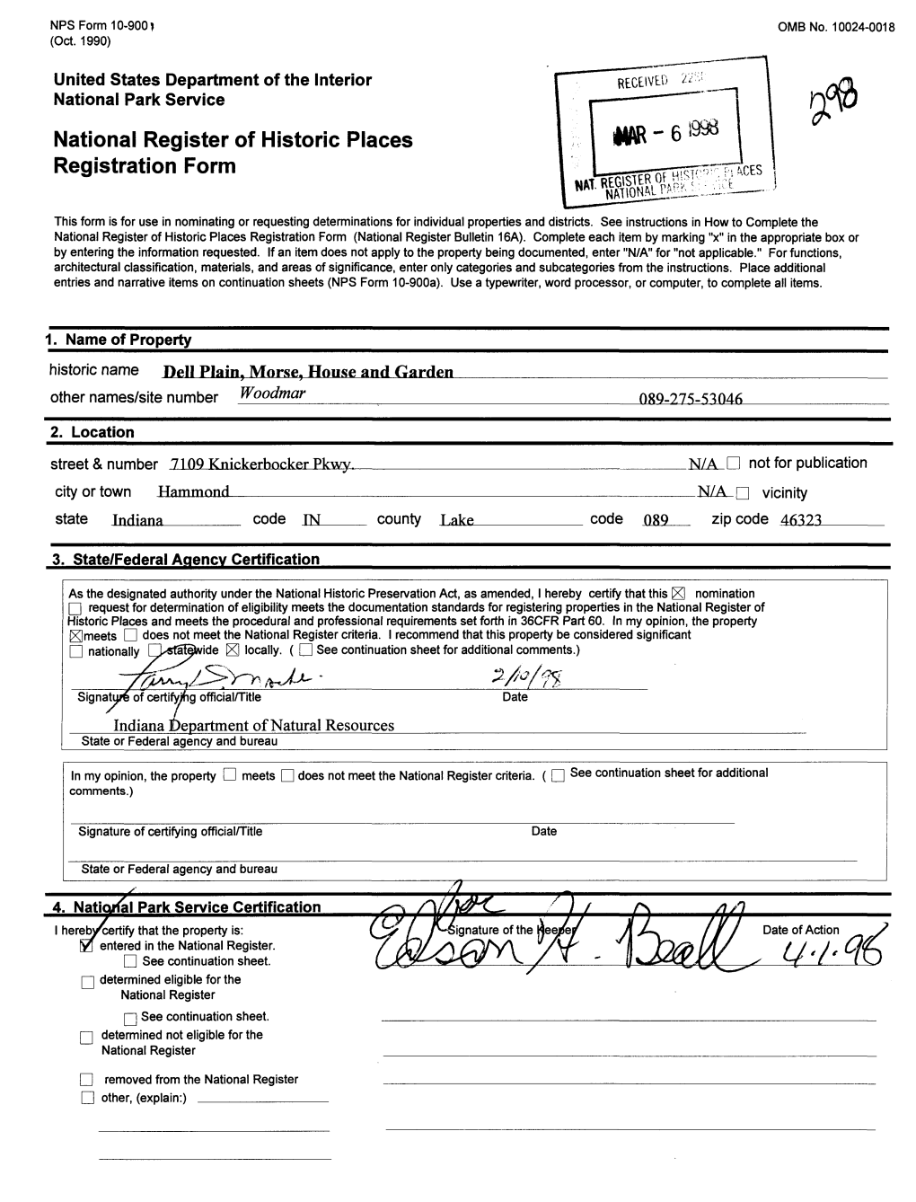 National Register of Historic Places Continuation Sheet