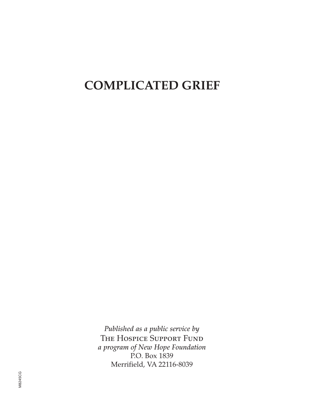 Complicated Grief