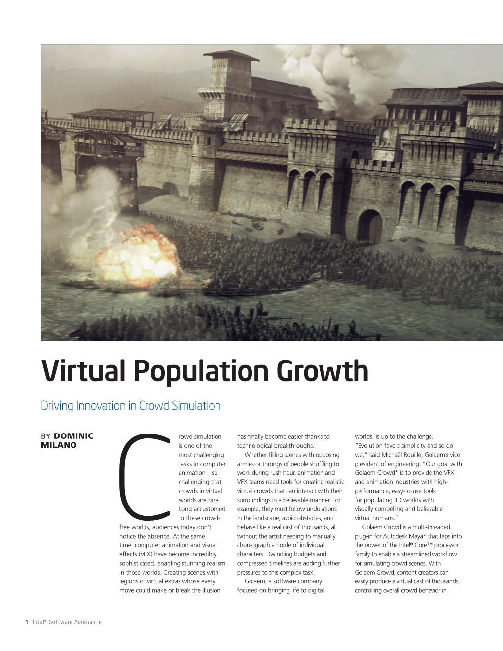 Golaem Drives Virtual Population Growth