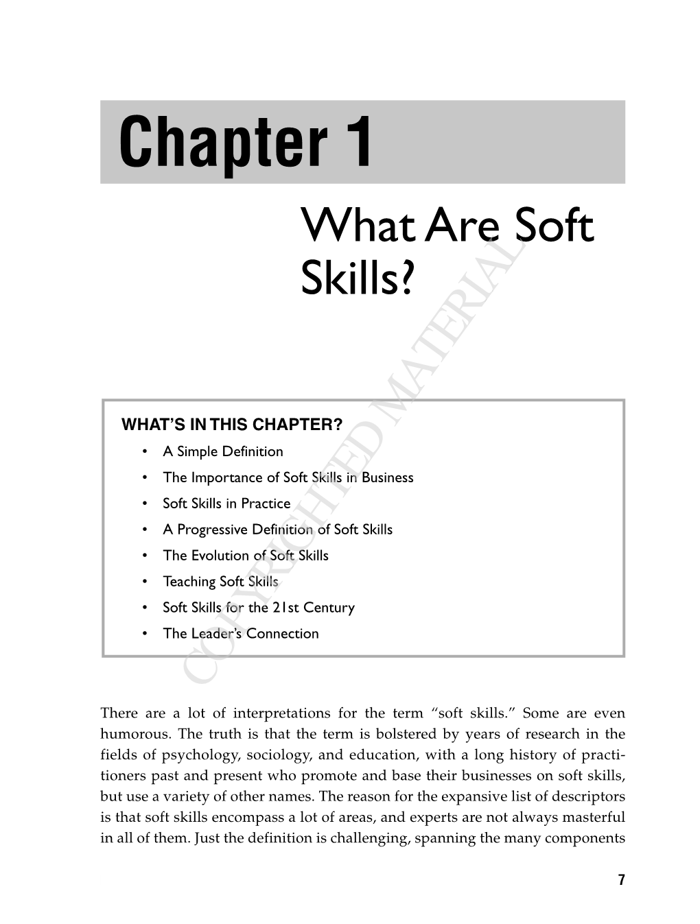 Chapter 1 What Are Soft Skills?