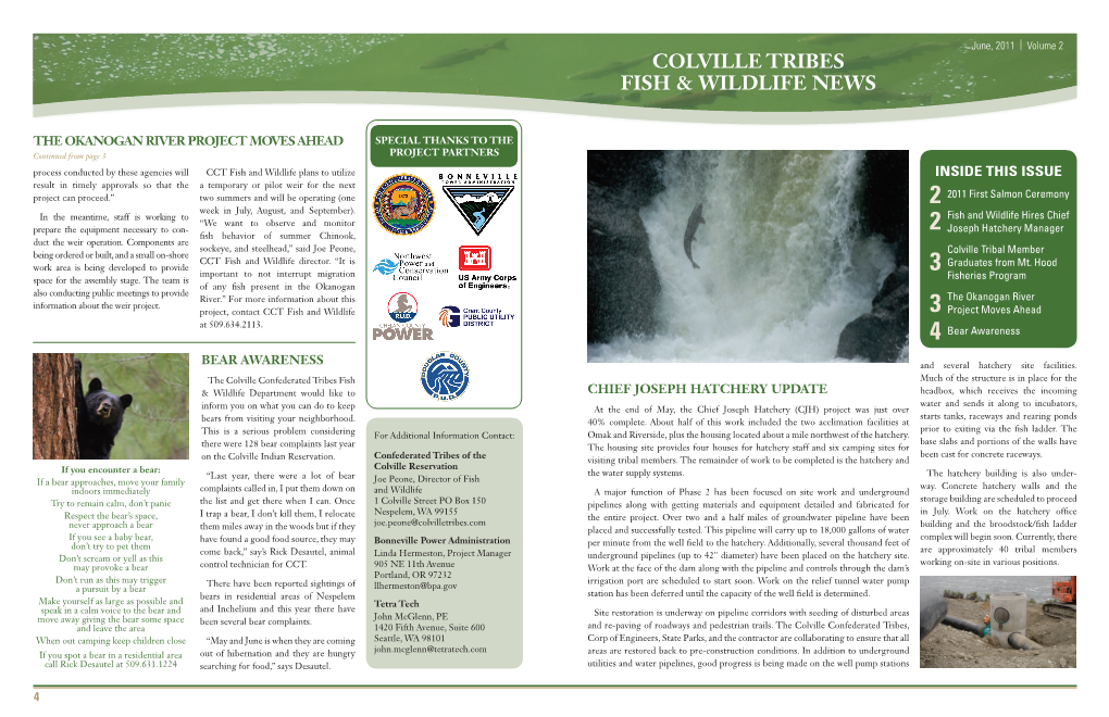 Colville Tribes Fish & Wildlife News