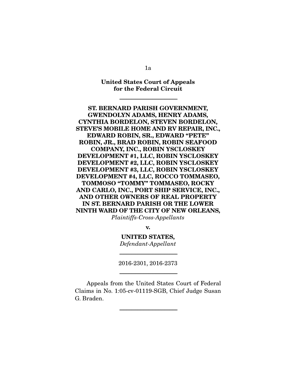 1A United States Court of Appeals for the Federal Circuit ST. BERNARD