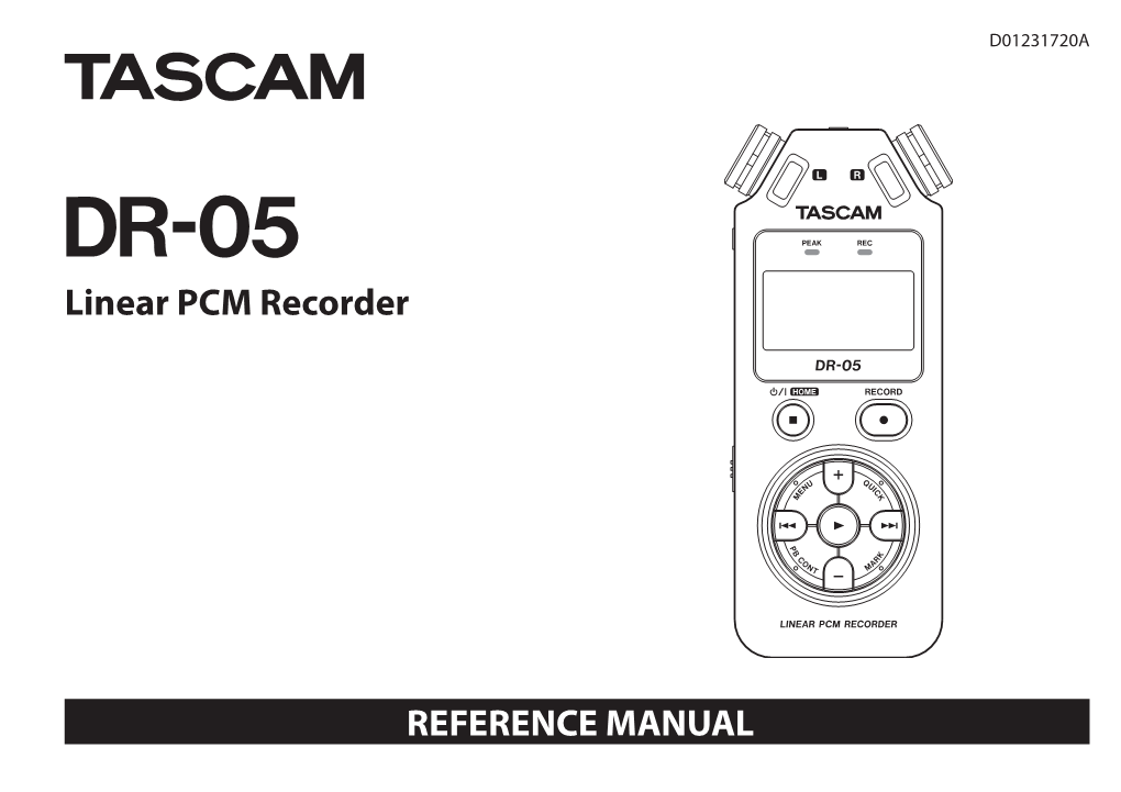 TASCAM DR-05 Table of Contents
