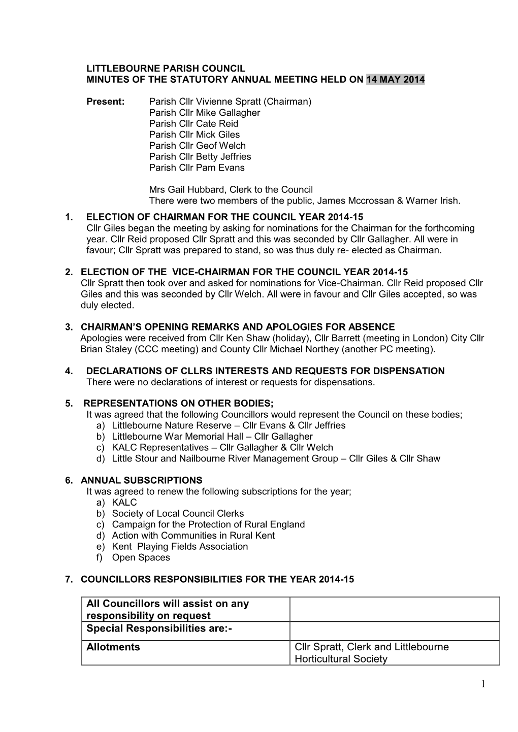 Chestfield Parish Council