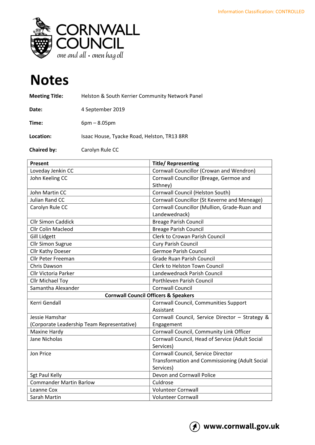 Helston & South Kerrier Community Network Panel