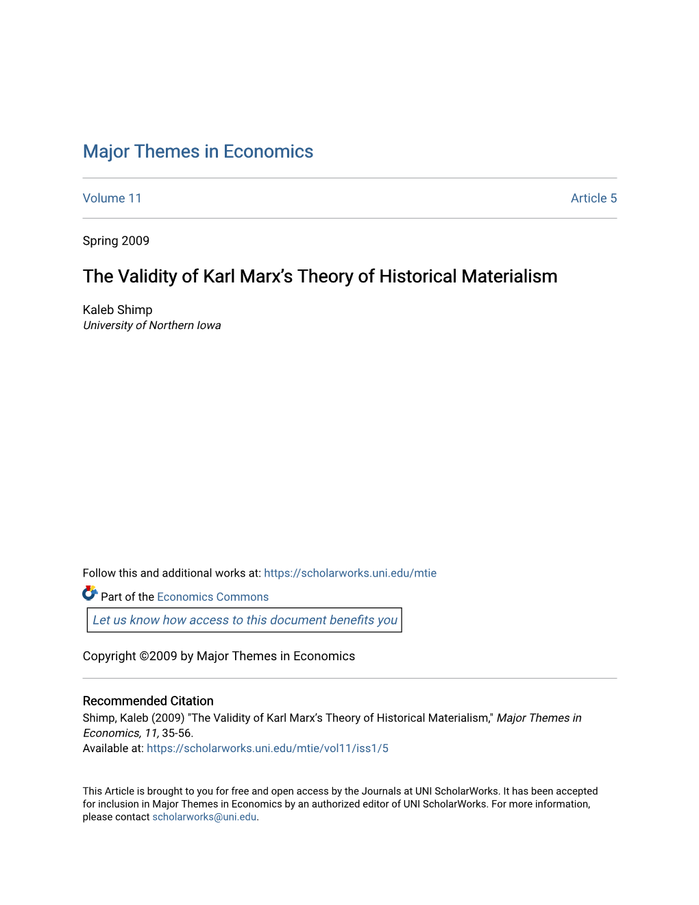 The Validity of Karl Marxâ•Žs Theory of Historical Materialism