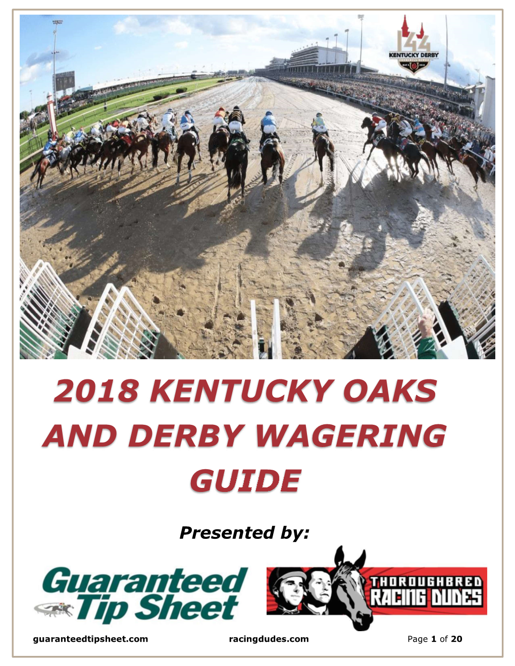 2018 Kentucky Oaks and Derby Wagering Guide