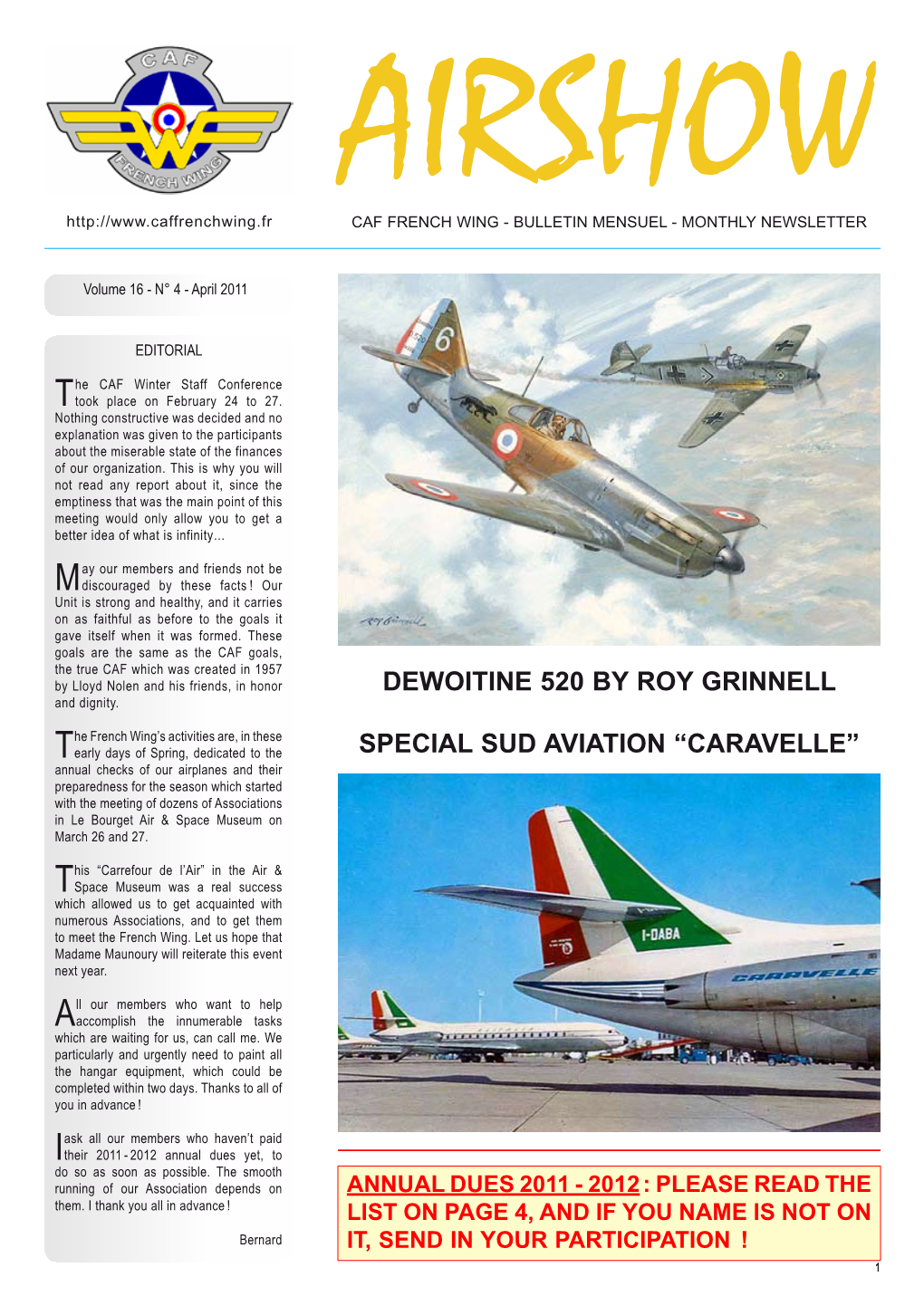 Dewoitine 520 by Roy Grinnell Special Sud Aviation “Caravelle”