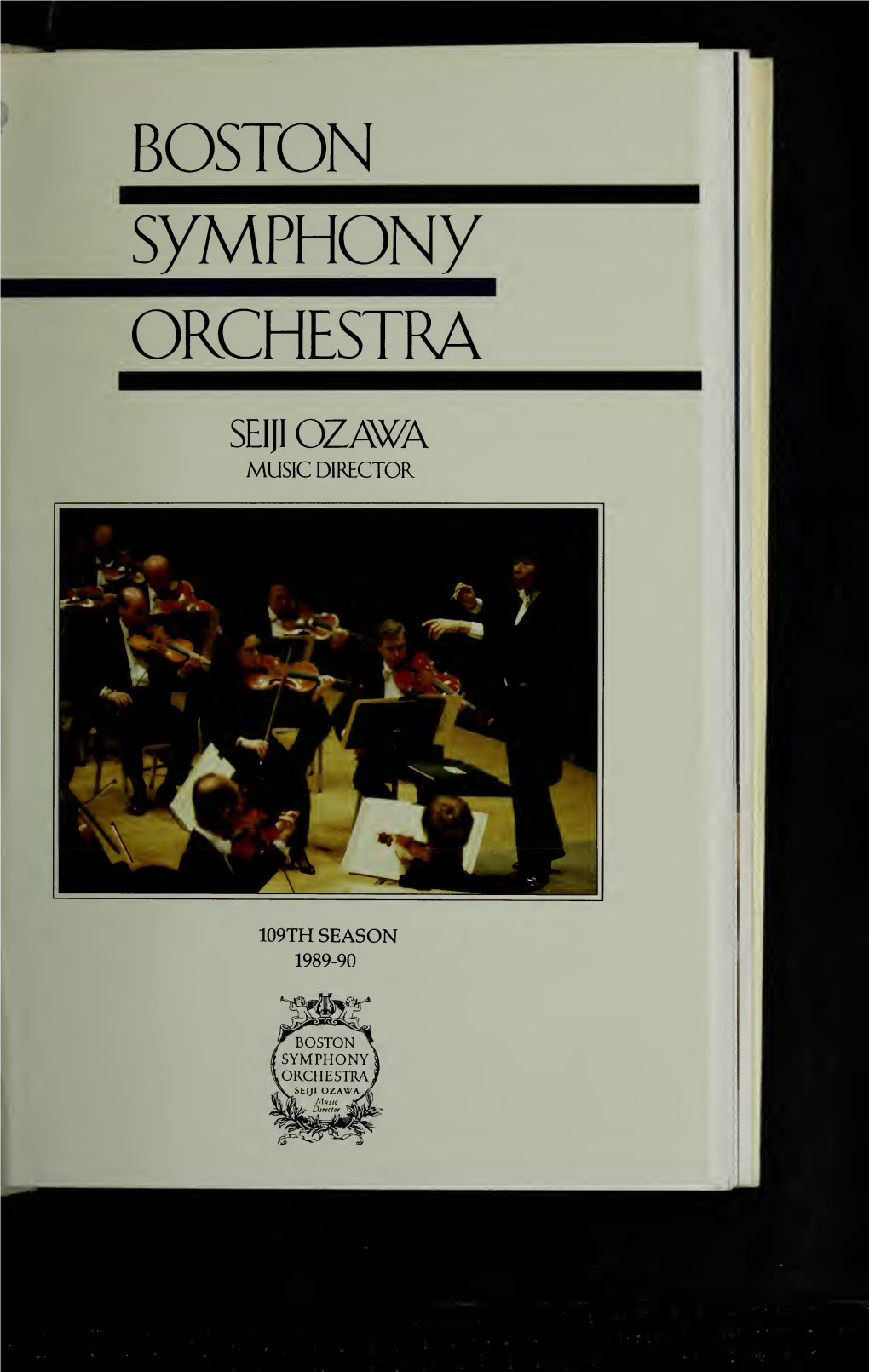 Boston Symphony Orchestra Concert Programs, Season 109, 1989-1990, Subscription