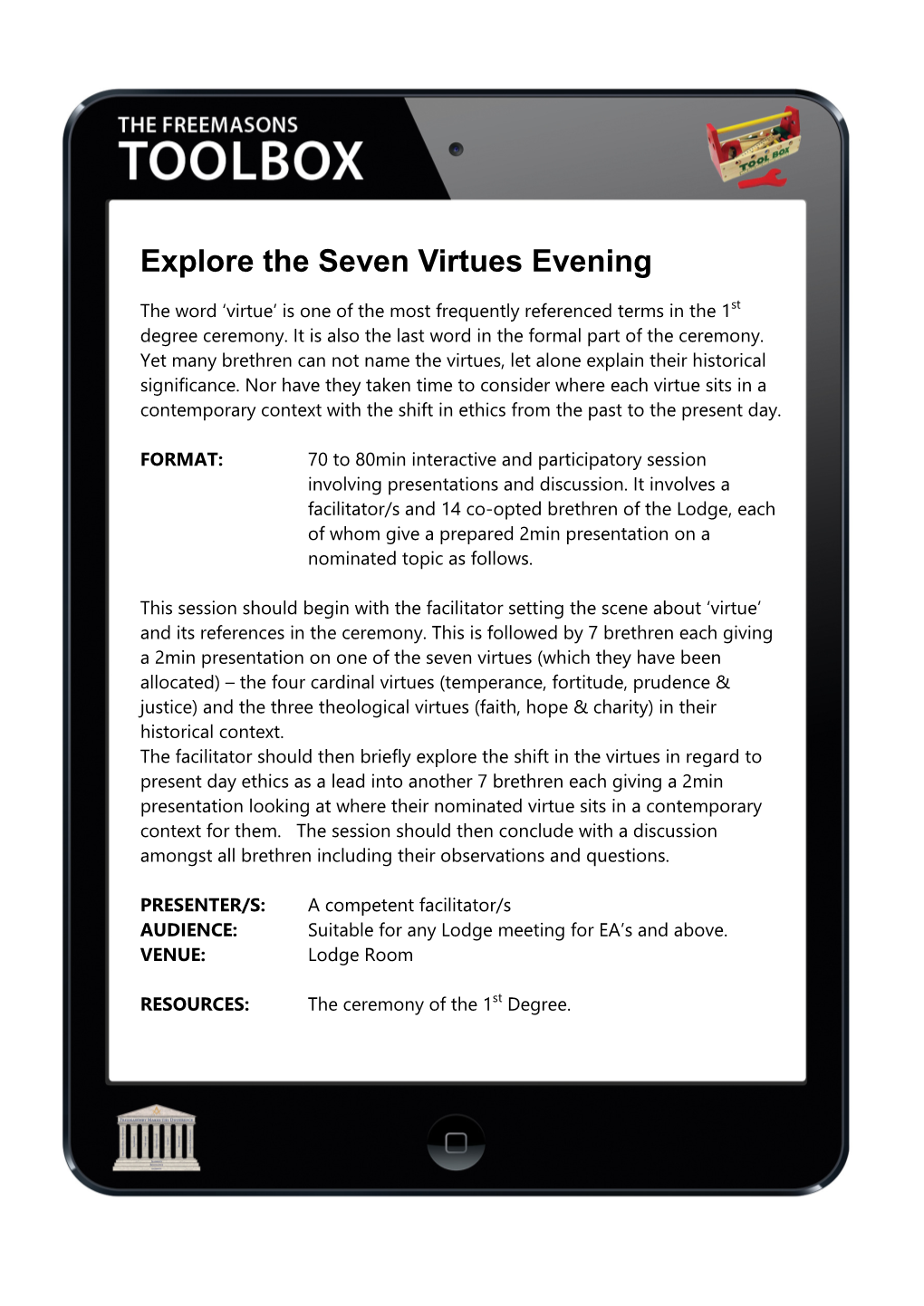 Explore the Seven Virtues Evening