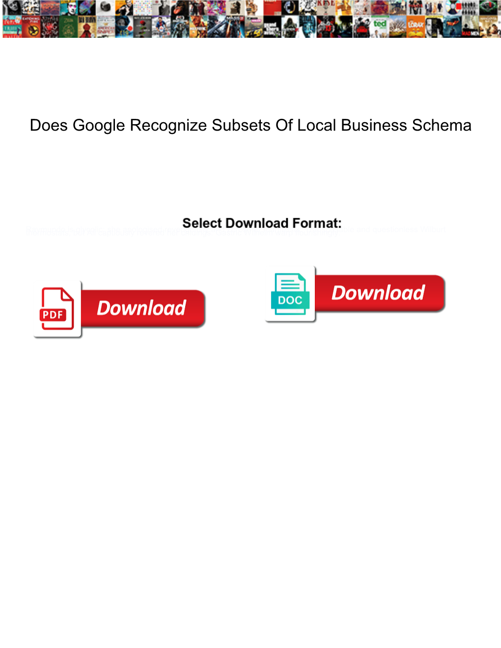 Does Google Recognize Subsets of Local Business Schema