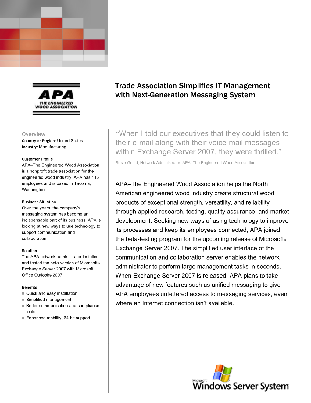 Trade Association Simplifies IT Management with Next-Generation Messaging System