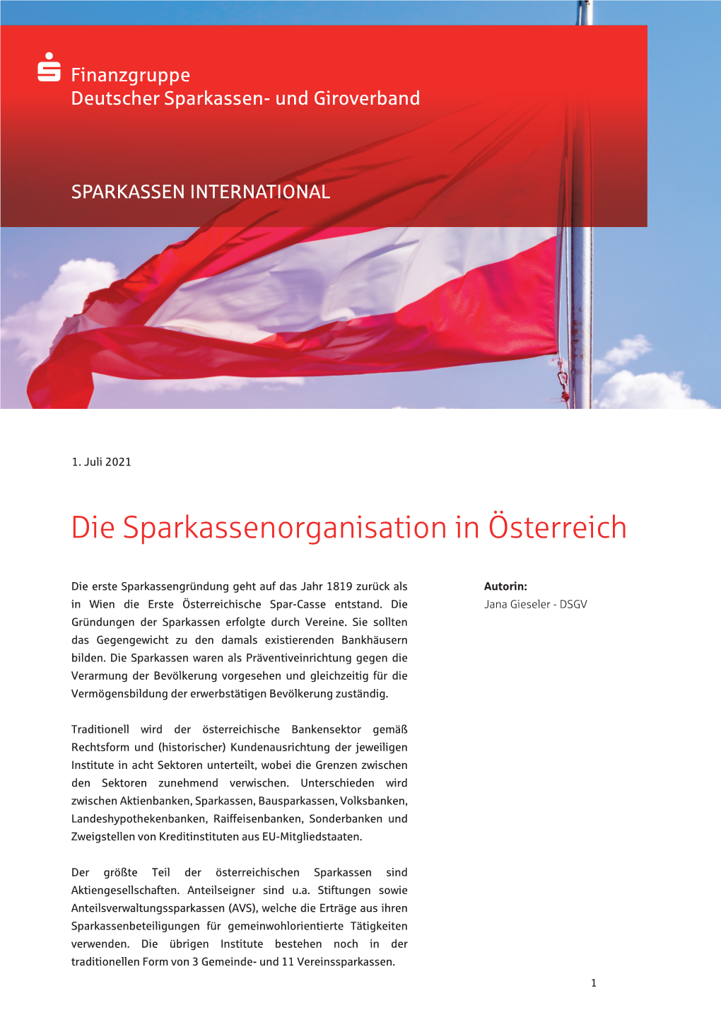 Die Sparkassenorganisation in Österreich