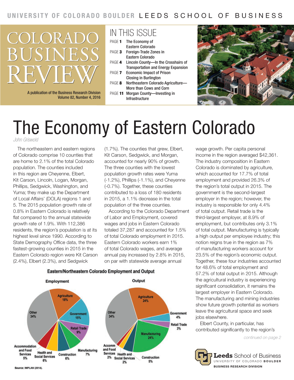 The Economy of Eastern Colorado