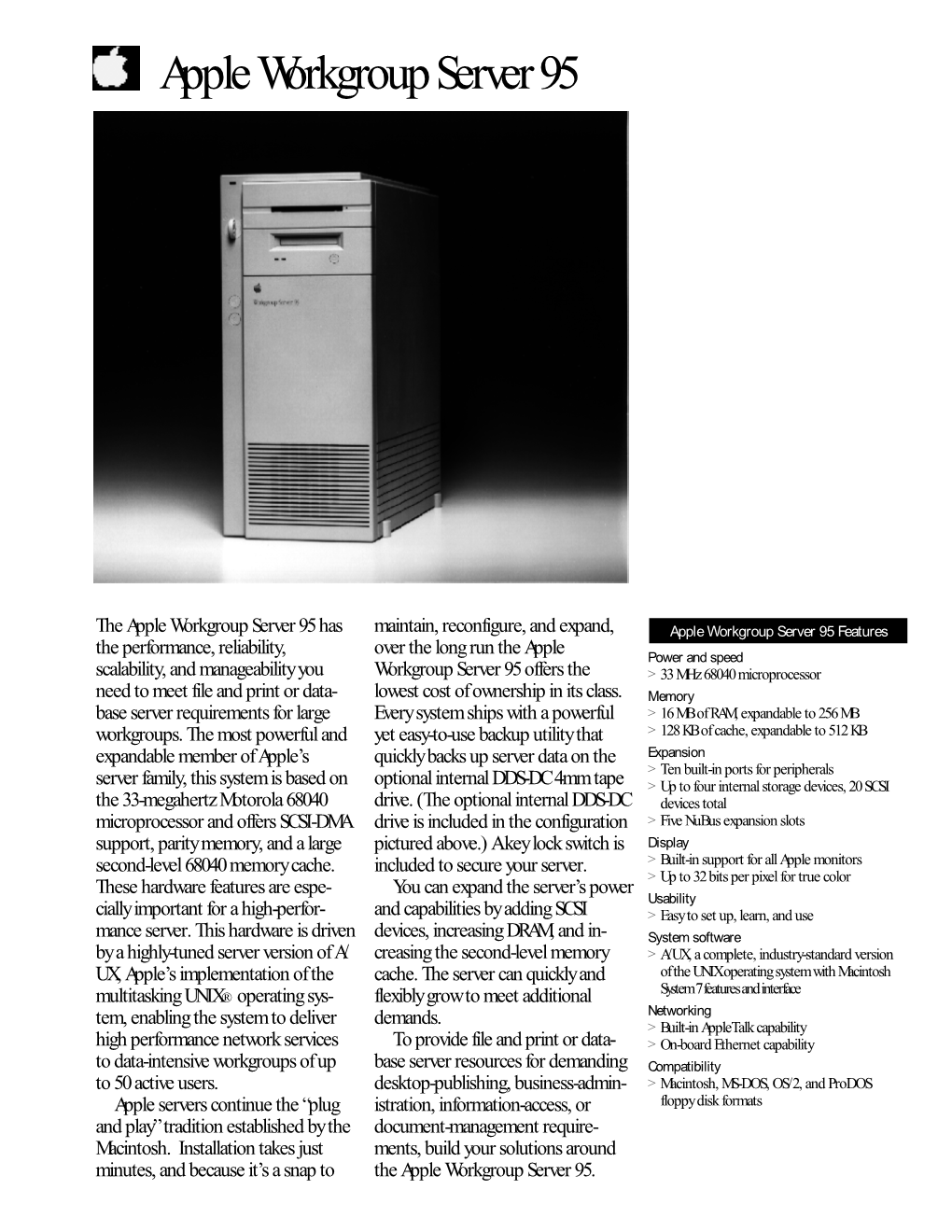 Apple Workgroup Server 95