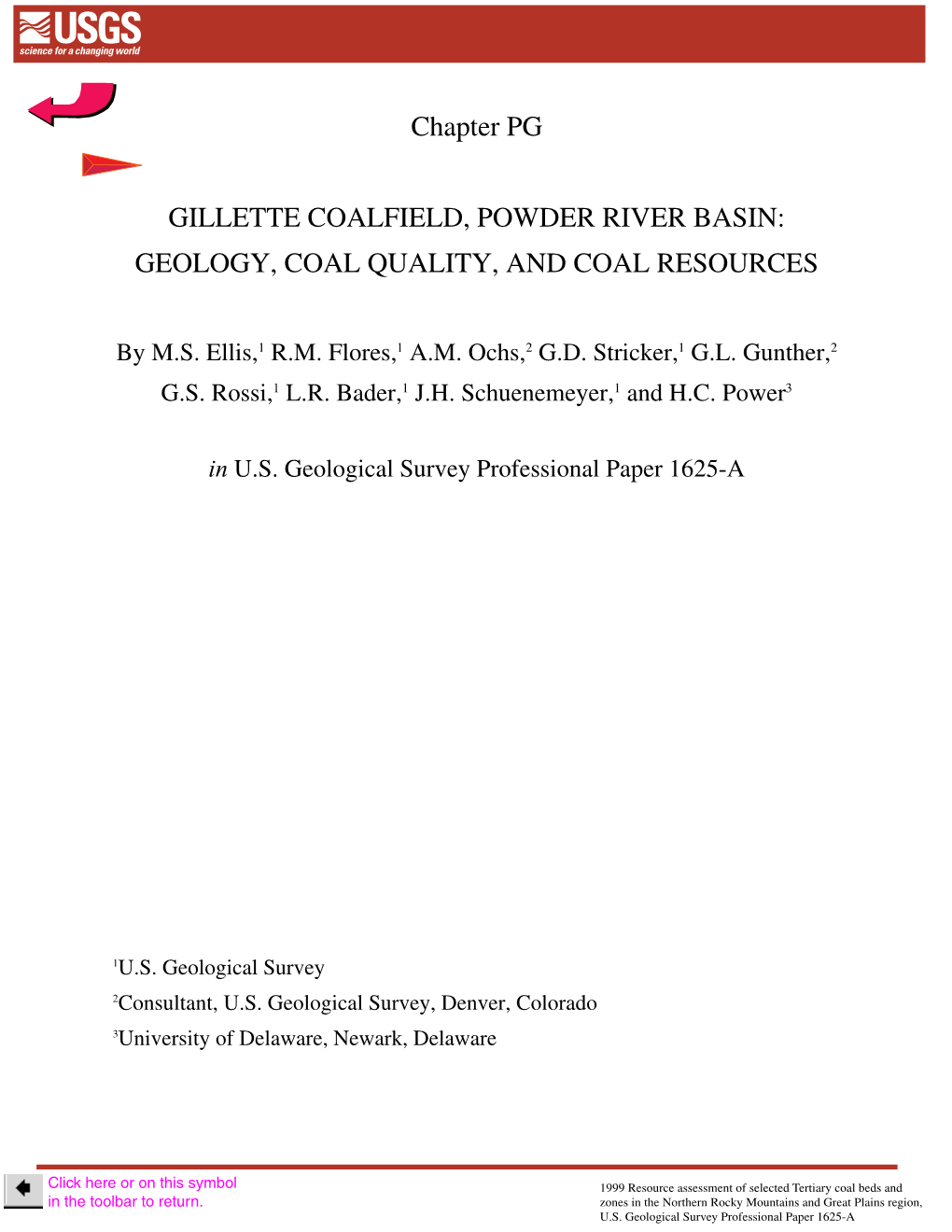 Chapter PG GILLETTE COALFIELD, POWDER RIVER BASIN