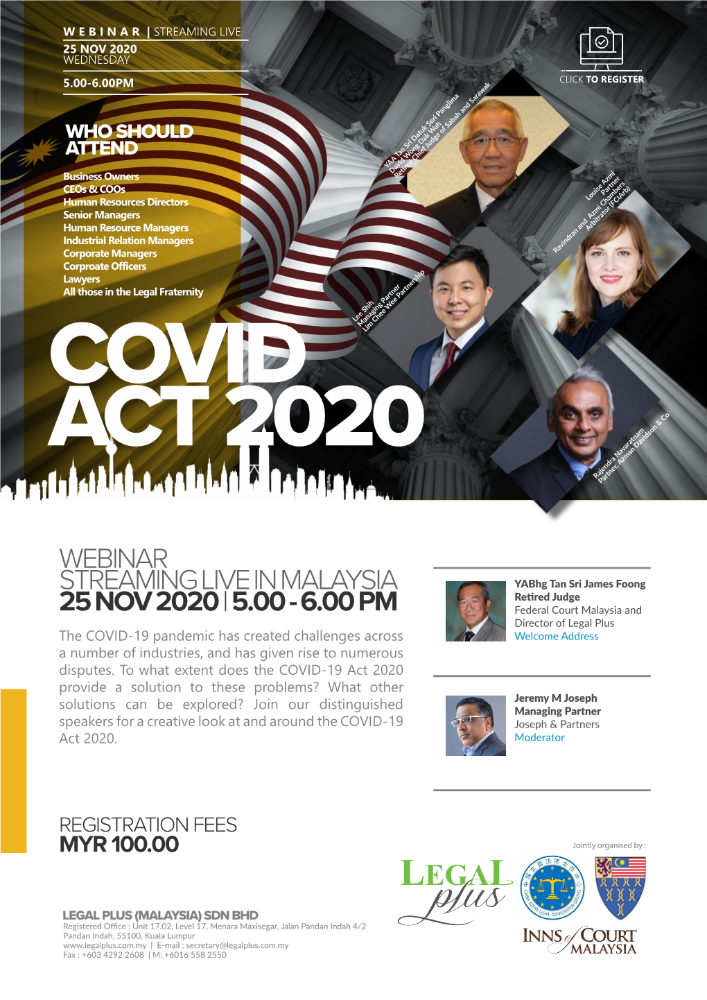 Webinar Streaming Live in Malaysia 25 Nov 2020