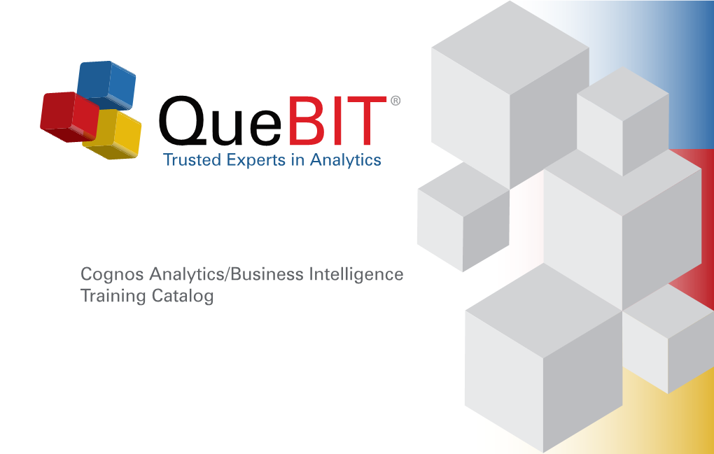 Quebit's Cognos Analytics – BI Training Catalog