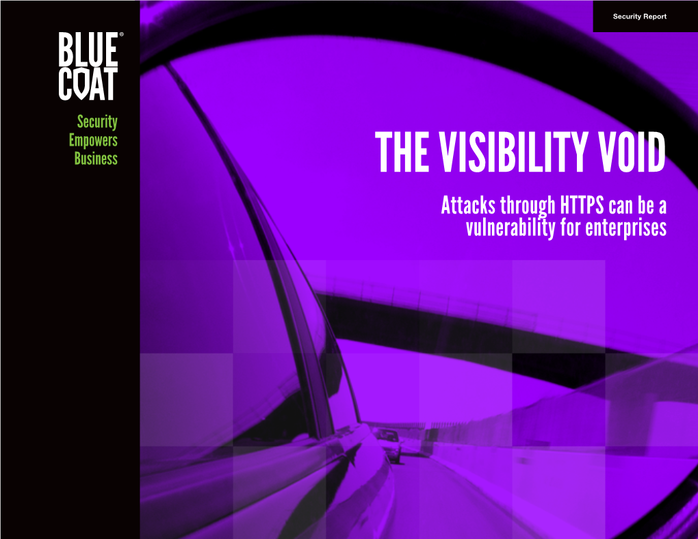 THE VISIBILITY VOID Attacks Through HTTPS Can Be a Vulnerability for Enterprises the Visibility Void