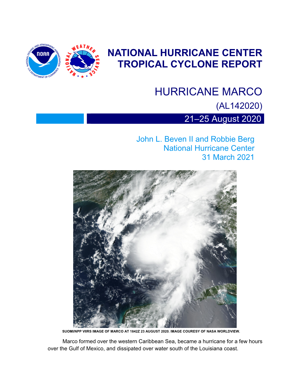 MARCO (AL142020) 21–25 August 2020