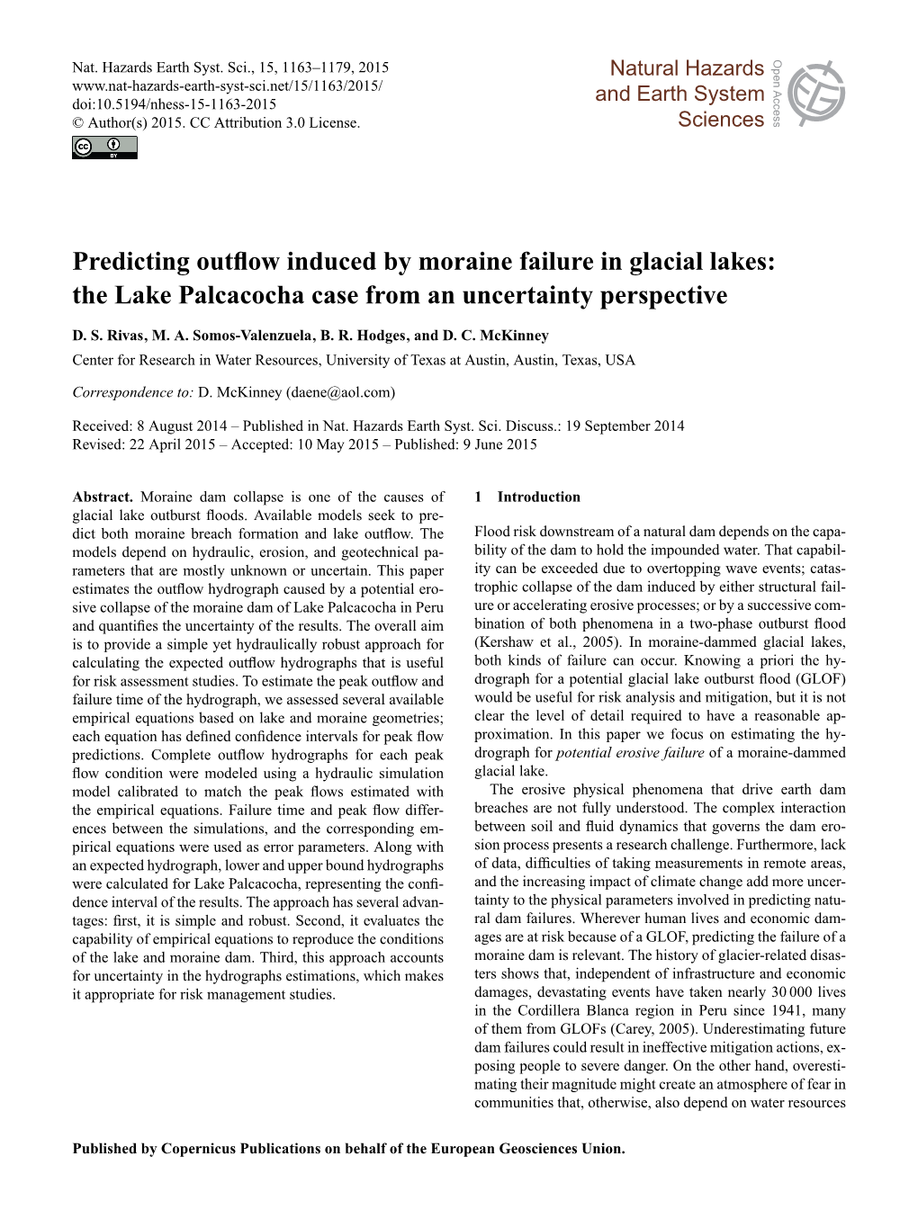 Predicting Outflow Induced by Moraine Failure in Glacial Lakes: the Lake