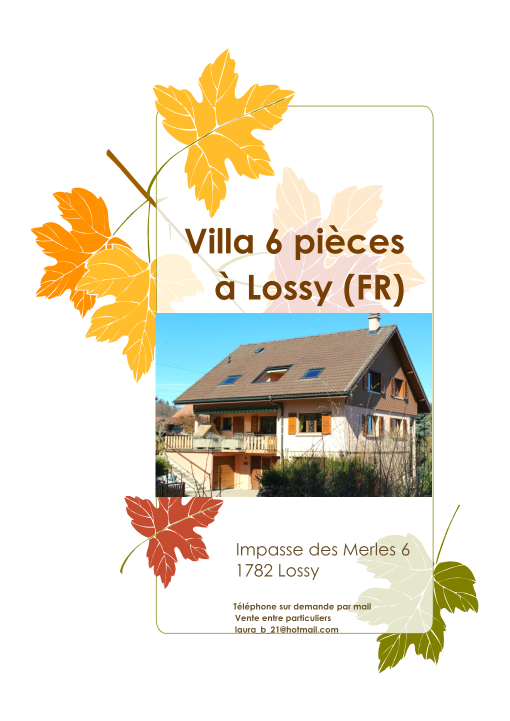 Villa 6 Pièces À Lossy (FR)