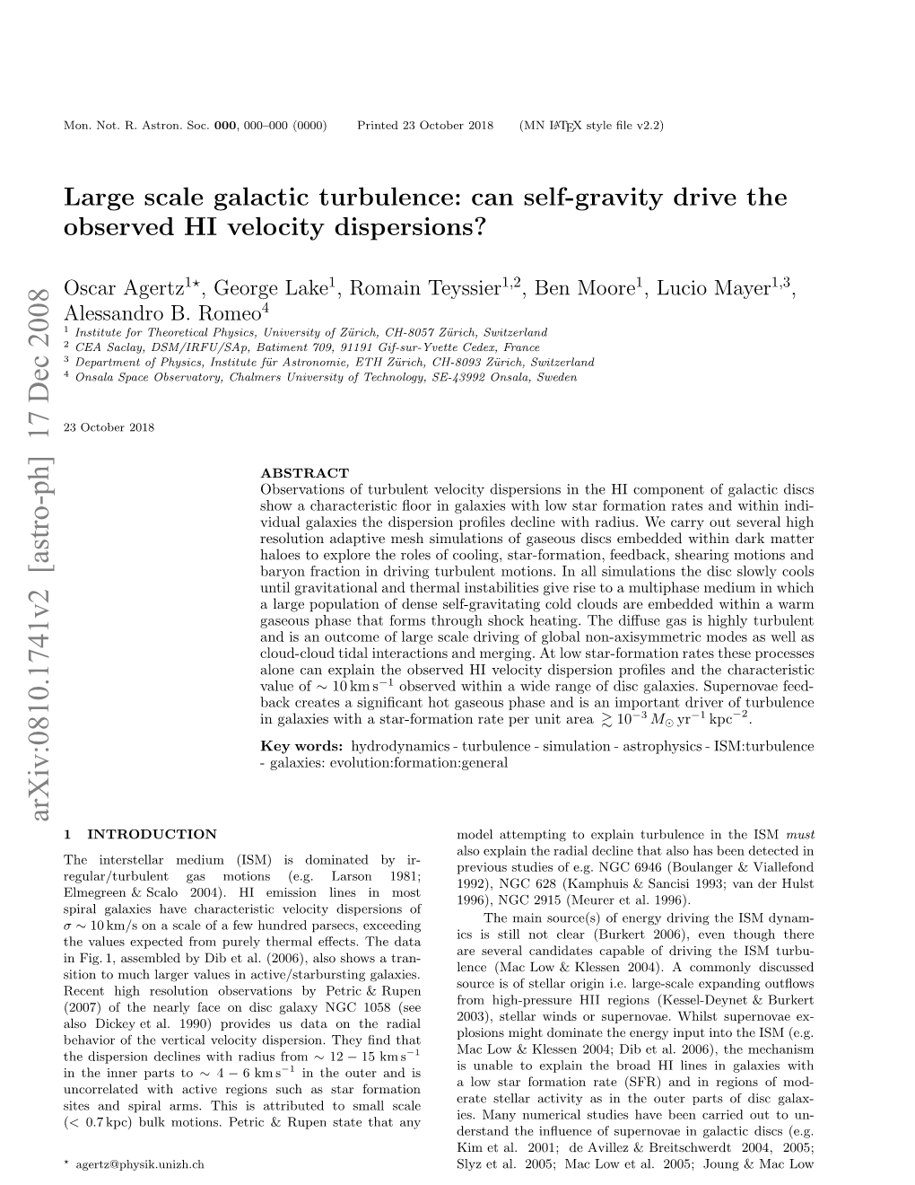 Can Self-Gravity Drive the Observed HI Velocity Dispersions?