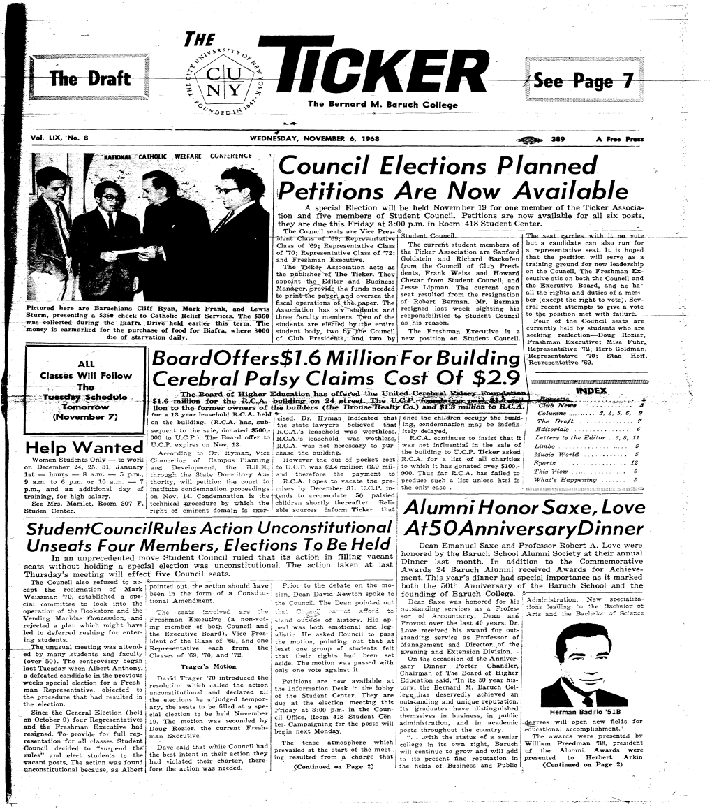 The Ticker, November 6, 1968