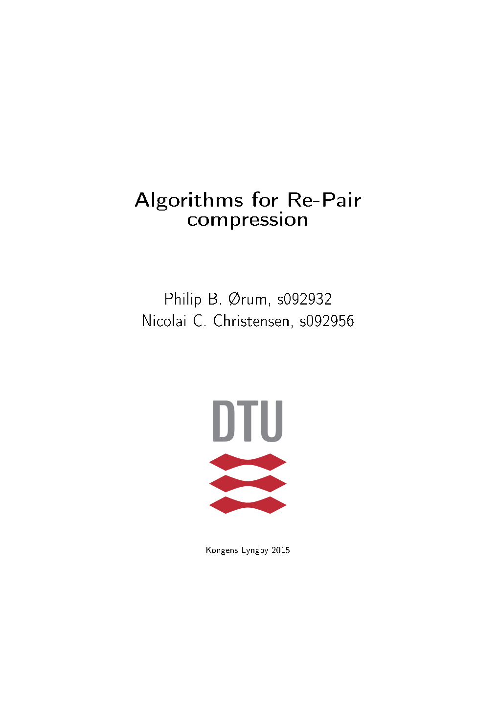 Algorithms for Re-Pair Compression