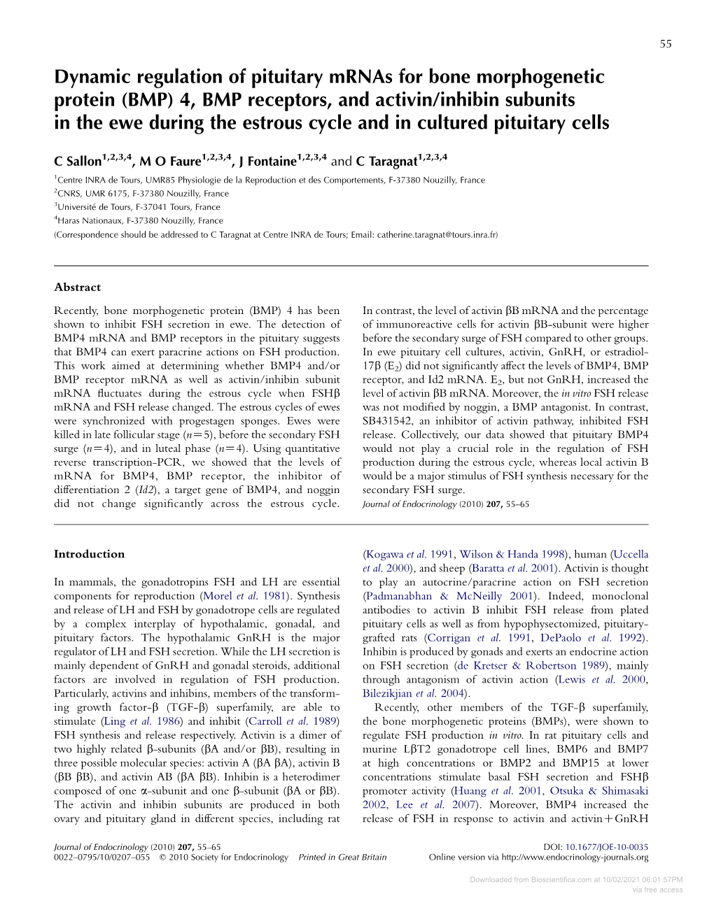 Dynamic Regulation of Pituitary Mrnas