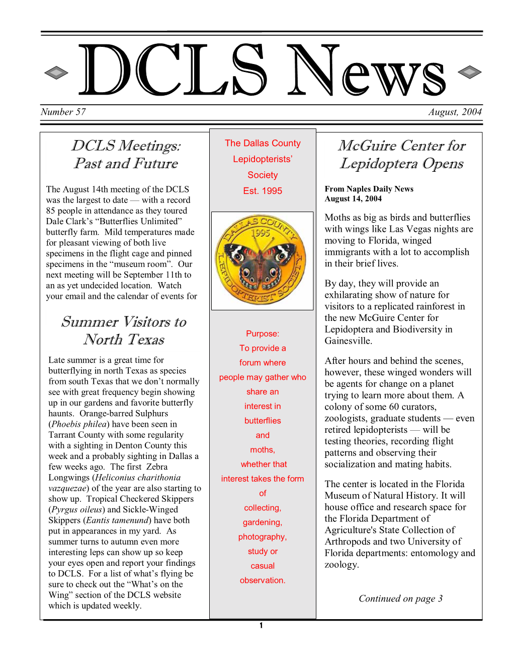 Dcls News August, 2004