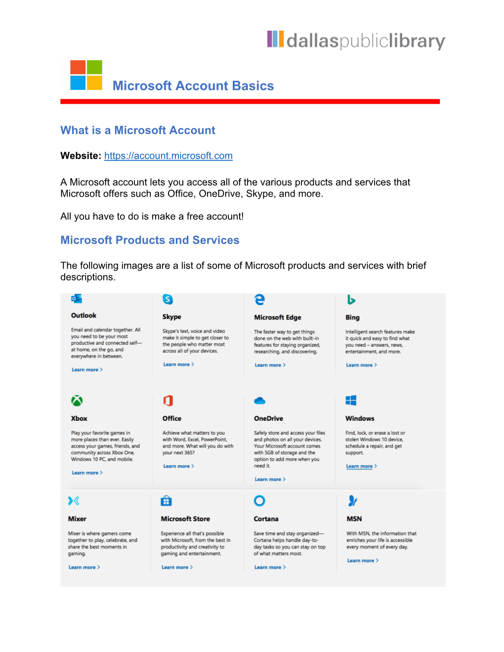 Microsoft Account Basics