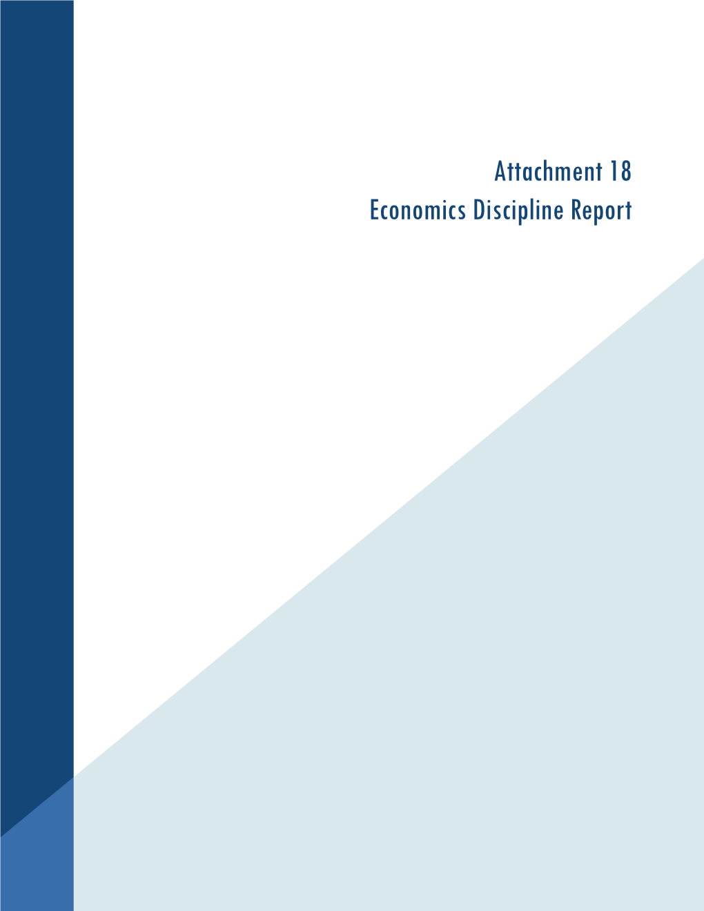 Attachment 18: Economics Discipline Report