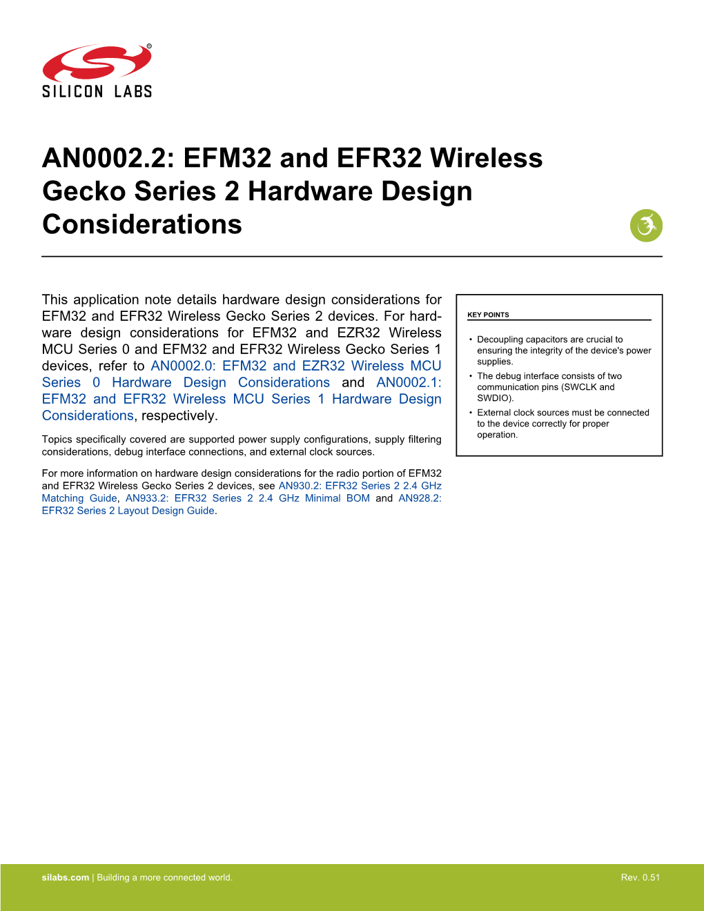 AN0002.2: EFM32 and EFR32 Wireless Gecko Series 2 Hardware Design Considerations