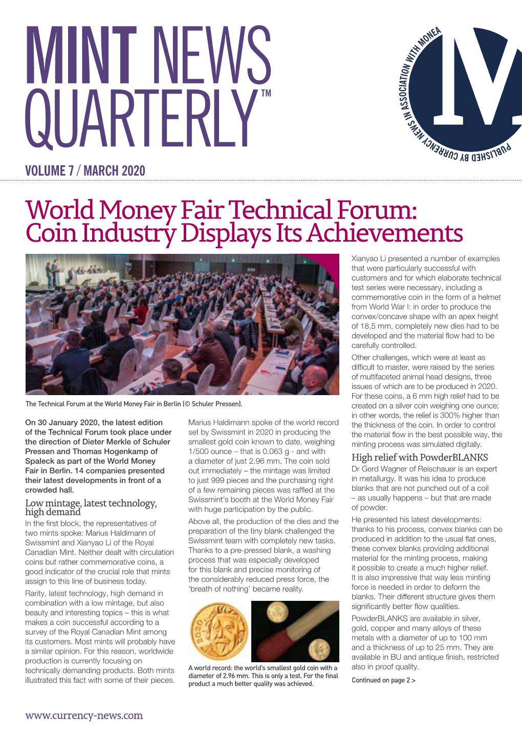 World Money Fair Technical Forum: Coin Industry Displays Its