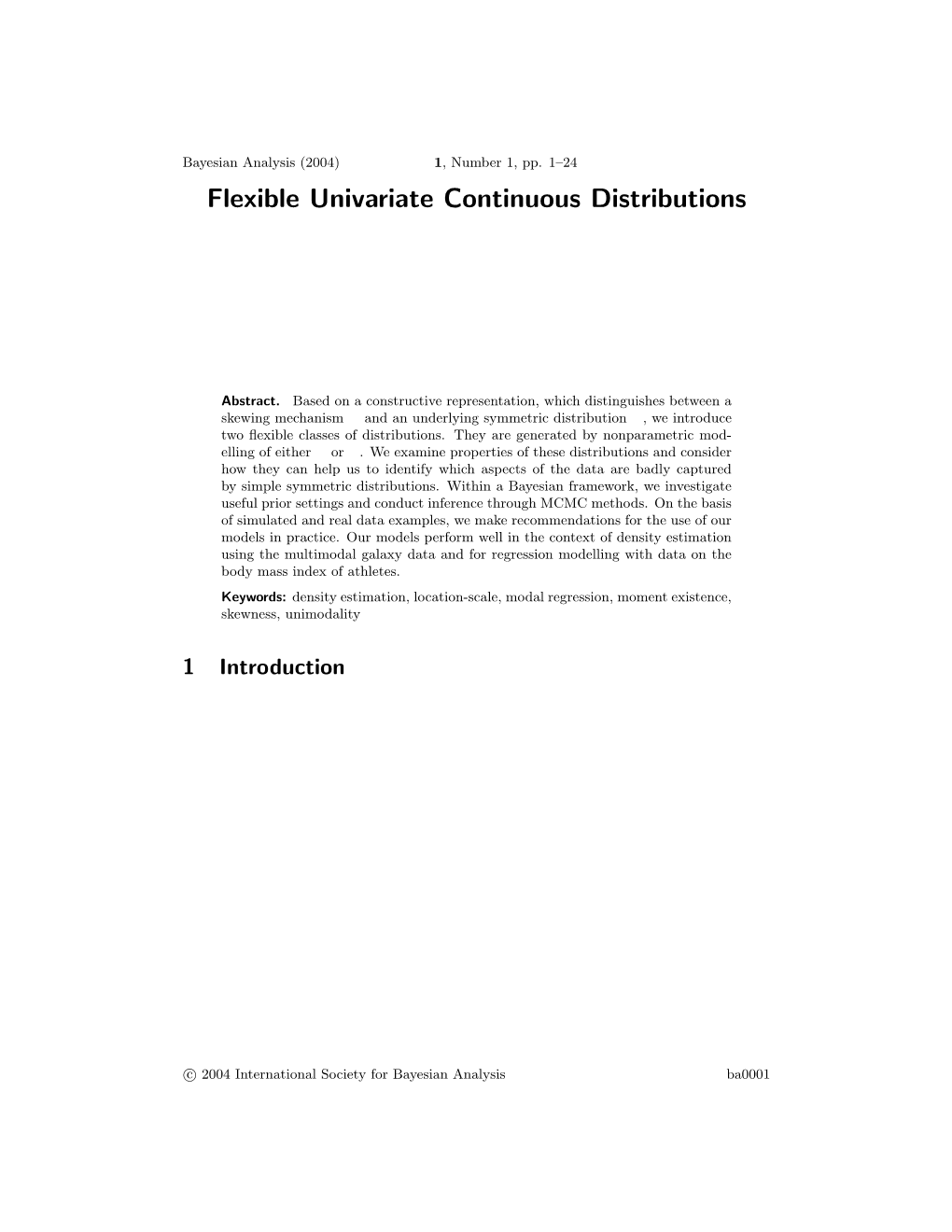Flexible Univariate Continuous Distributions
