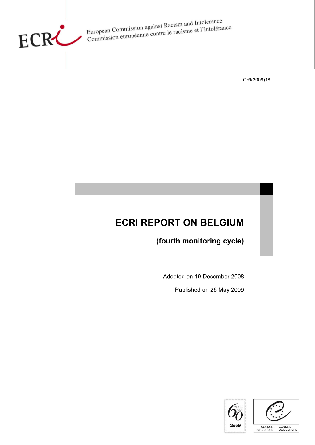 Ecri Report on Belgium