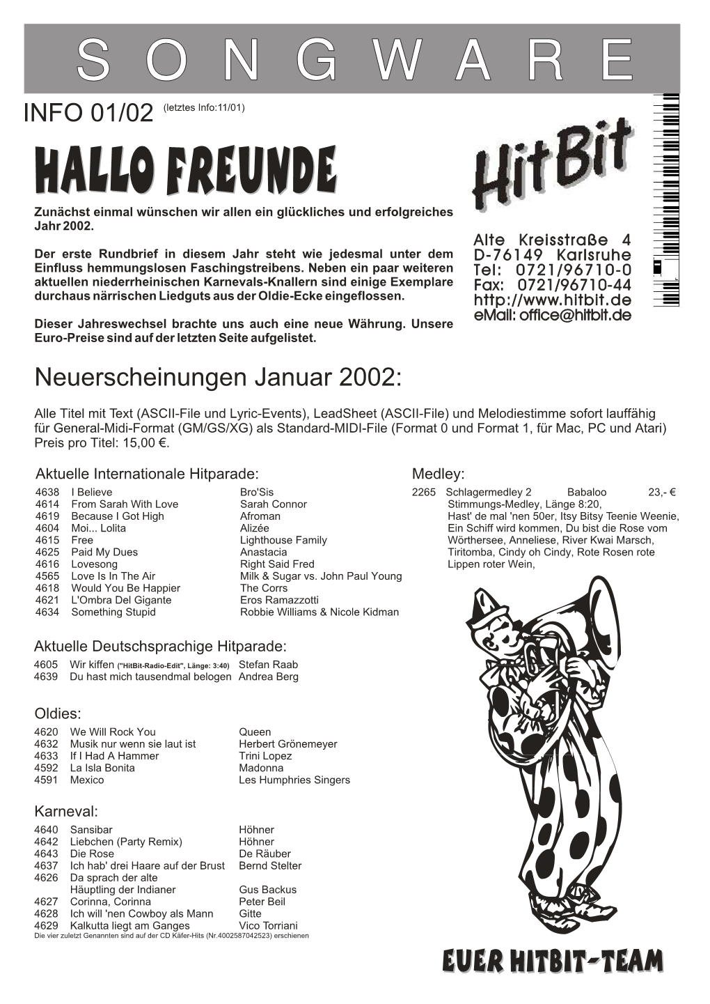 Hitbit Rundbrief 01/2002