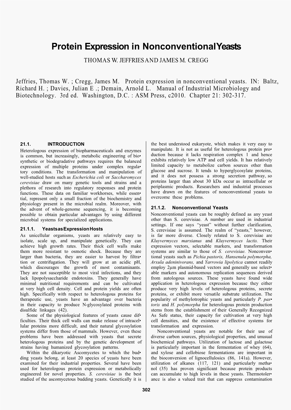 Protein Expression in Nonconventional Yeasts